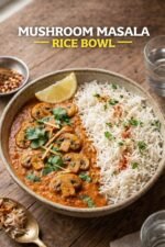 Mushroom Masala Rice Bowl