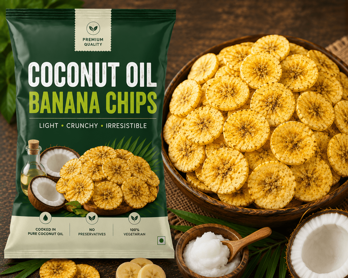 Coconut Oil Banana Chips - Image 1