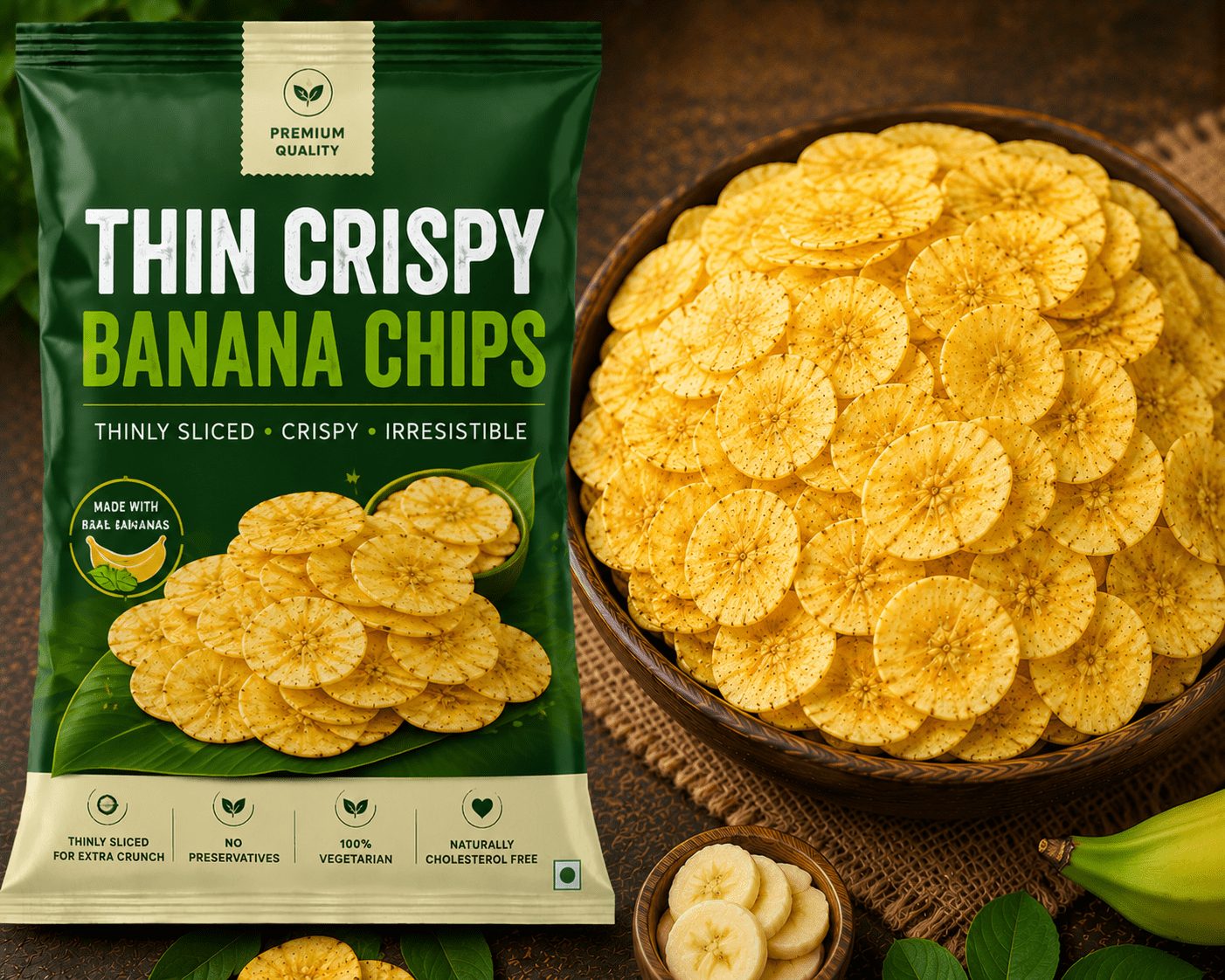 Thin Crispy Banana Chips - Image 1