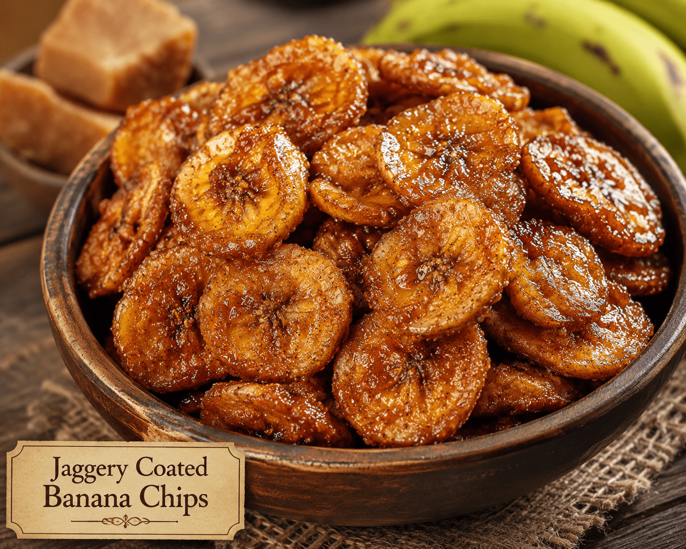 Jaggery Coated Banana Chips - Image 1