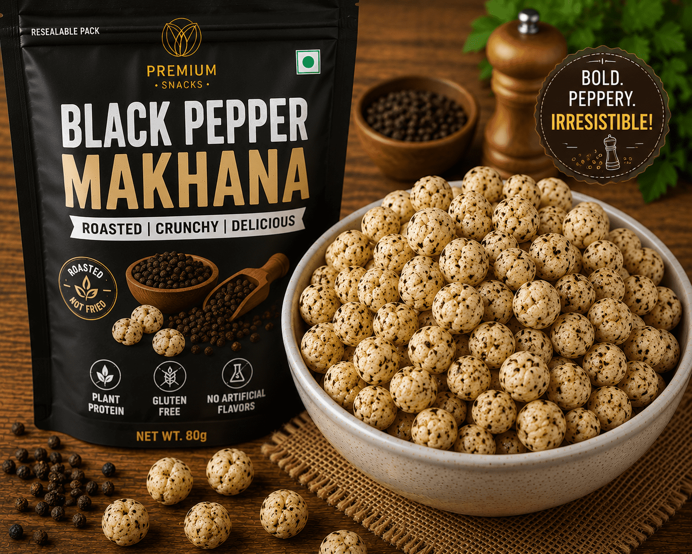Black Pepper Makhana - Image 1