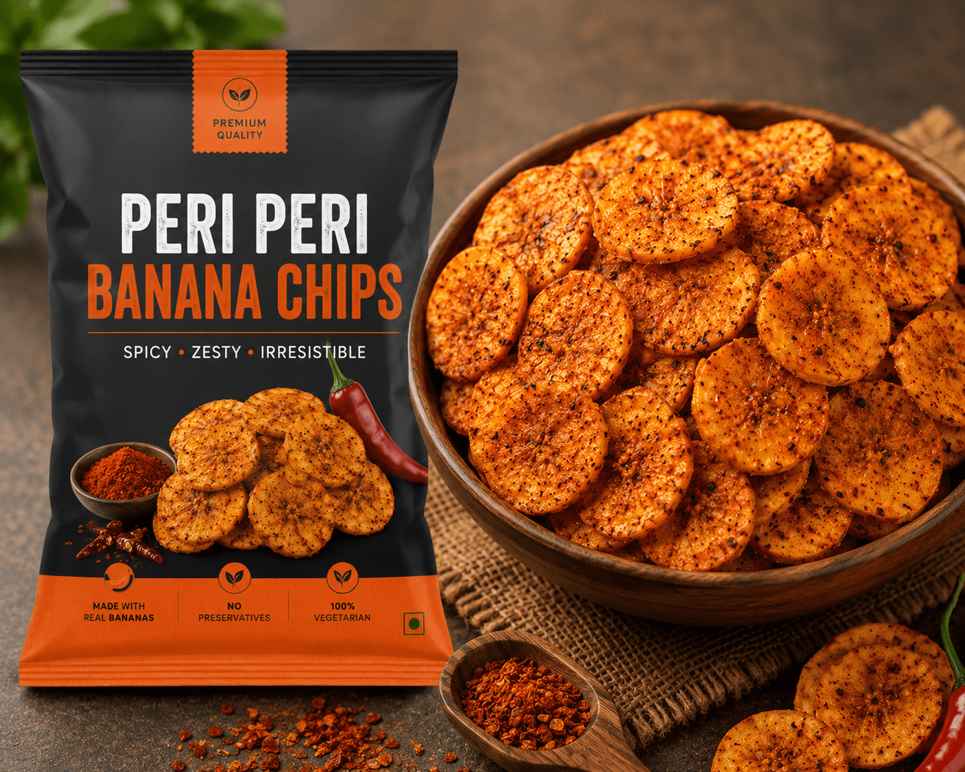 Peri Peri Banana Chips - Image 1